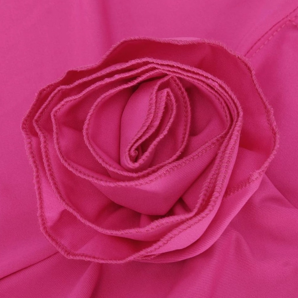 Corsage Ruffle Halter Neck Mini Dress - Picture 5 of 8